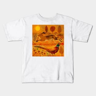 Hare and Pheasant at Sundown Kids T-Shirt